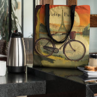 Bicycle Travel Poster, Paris customisable