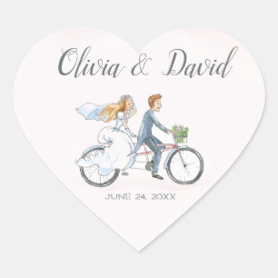 Bicycle Wedding Stickers