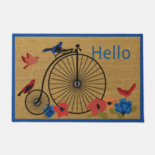 Bicycle Welcome Mat, Bike Doormat, Bike Rider Gift Doormat