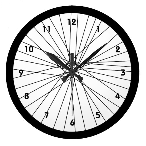 Image of Bicycle Wheel clock with numbers