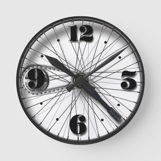 bicycle wheel wall clock (Front)