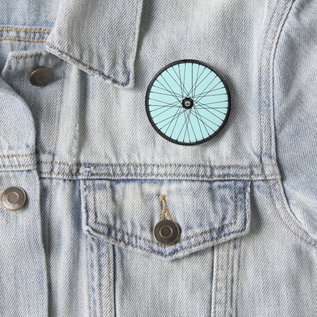 bicycle wire wheel 6 cm round badge (In Situ)