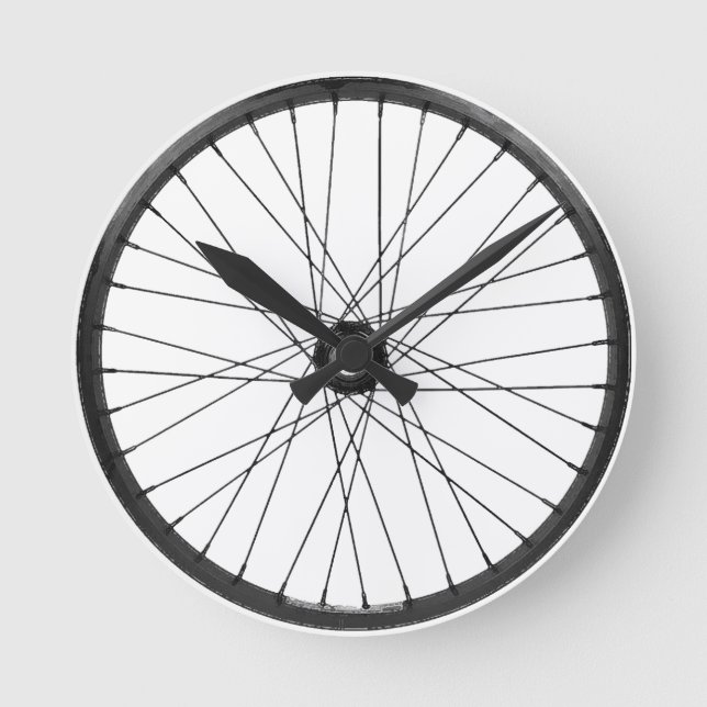 bicycle wire wheel round clock (Front)
