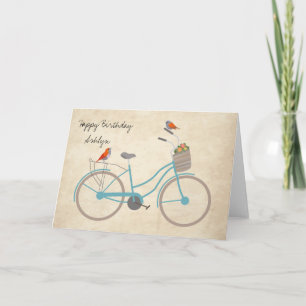 Bicycle with Birds Card