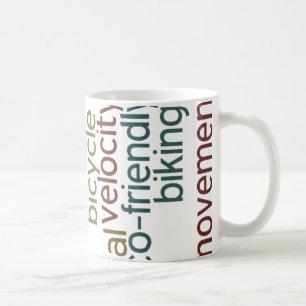 bicycle word cloud coffee mug