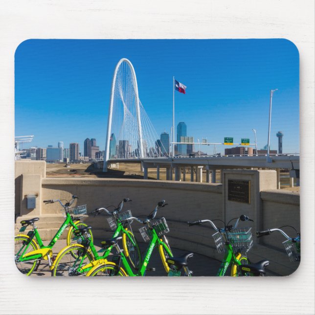 Bicycles And Dallas Mouse Mat (Front)