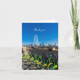 Bicycles And Dallas Thank You Card