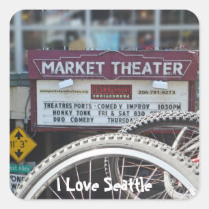Bicycles at the Theatre Square Sticker