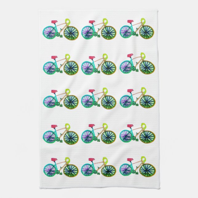 Bicycles Bikes Cycling 4Brad Tea Towel (Vertical)