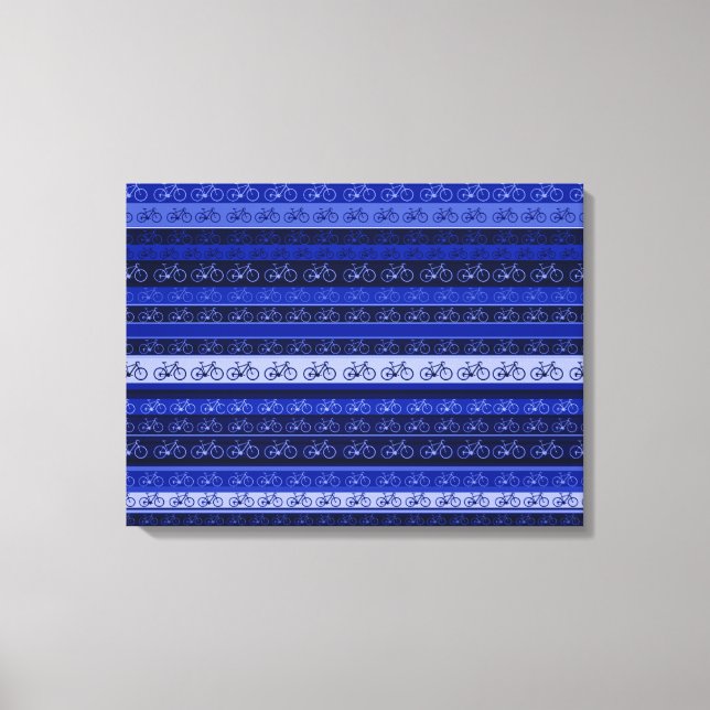 bicycles blue stripes decorating canvas print (Front)