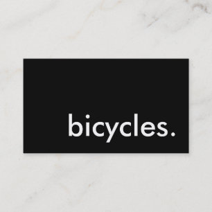 bicycles. business card