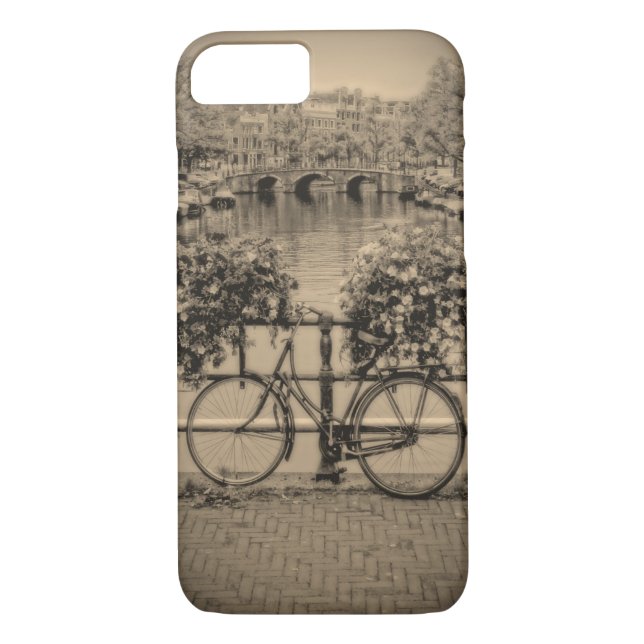 Bicycles & Canals-Classic Amsterdam-iPhone Cover (Back)