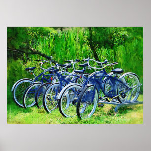 Bicycles Fire Island Poster