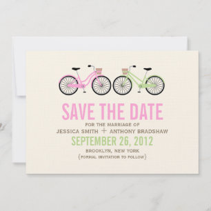 Bicycles His and Hers Wedding Save the Date