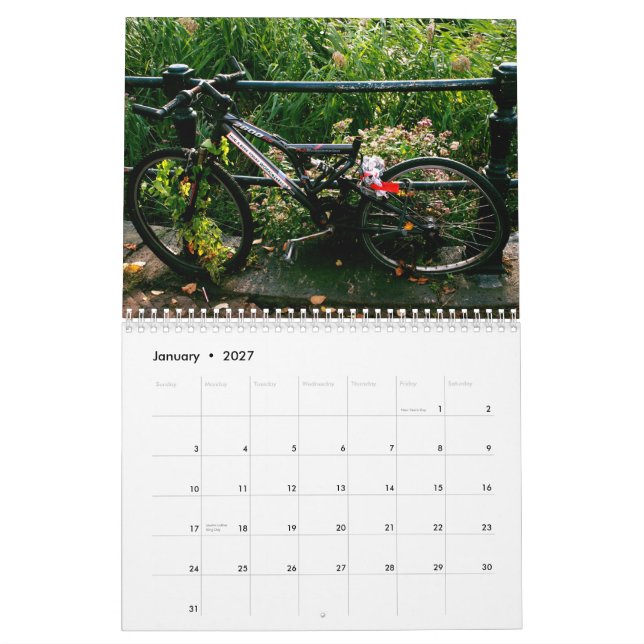 Bicycles in Holland Calendar (Jan 2027)