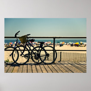 Bicycles On The Boardwalk Poster
