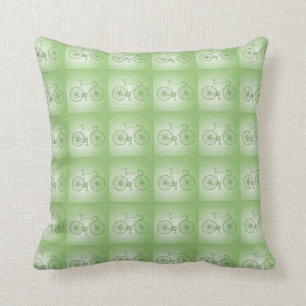 Bicycles pattern cushion
