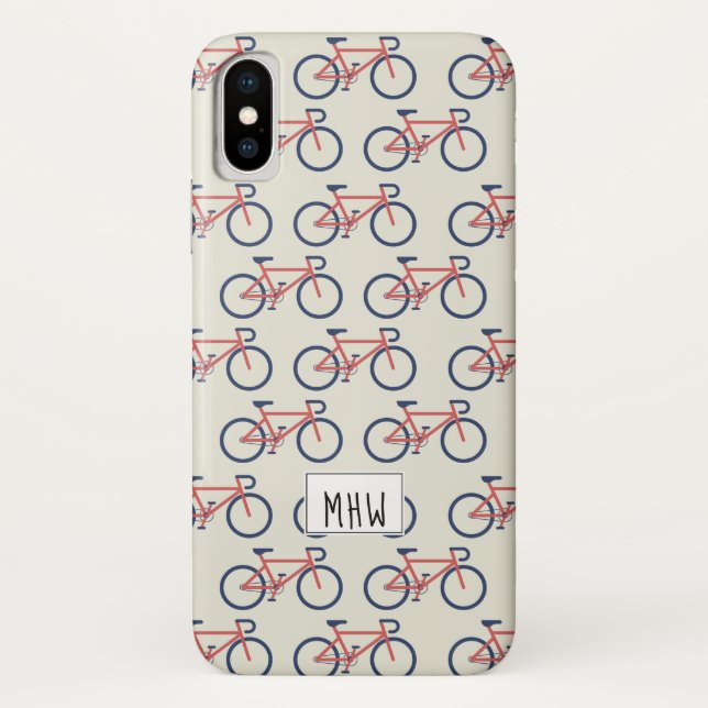 Bicycles Pattern custom monogram phone cases (Back)