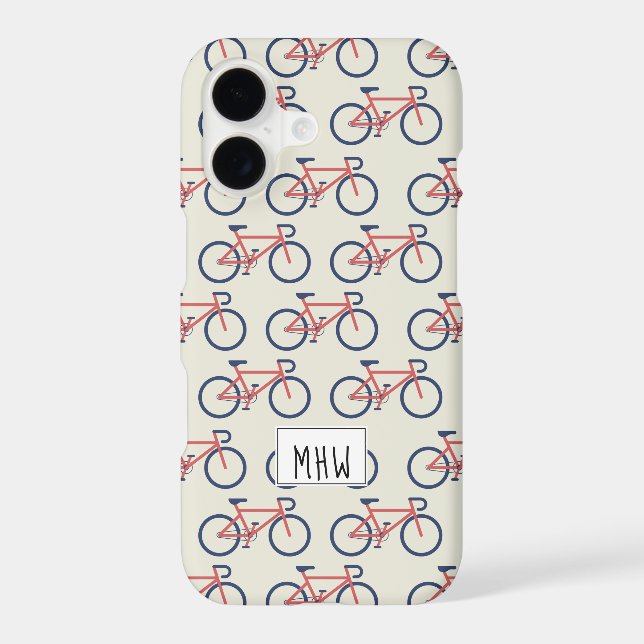 Bicycles Pattern custom monogram phone cases (Back)