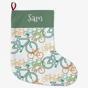 Bicycles Personalised Christmas Stocking