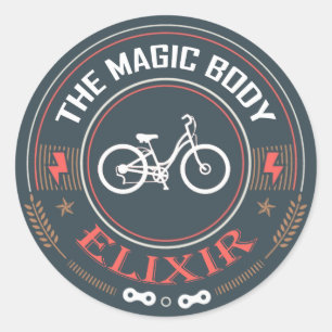 Bicycles, The Magic Body Elixir Classic Round Sticker