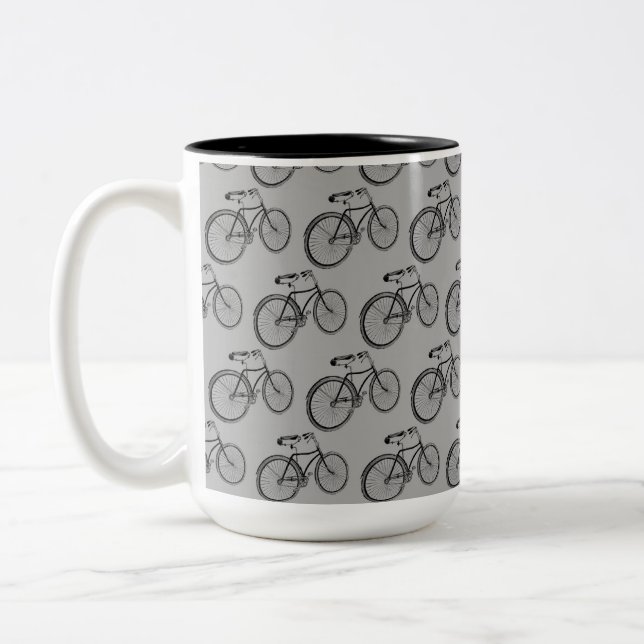 Bicycles Two-Tone Coffee Mug (Left)