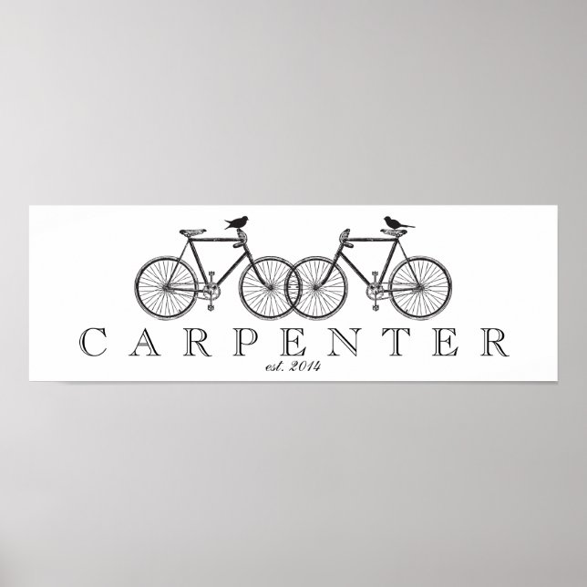 Bicycles with Birds Family Print (Front)