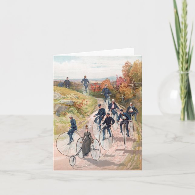 Bicycling, 1887 invitation (Front)