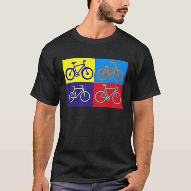 bicycling accessories bicycle cycling cyclists art T-Shirt (Front)