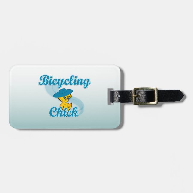 Bicycling Chick #3 Luggage Tag (Front Horizontal)