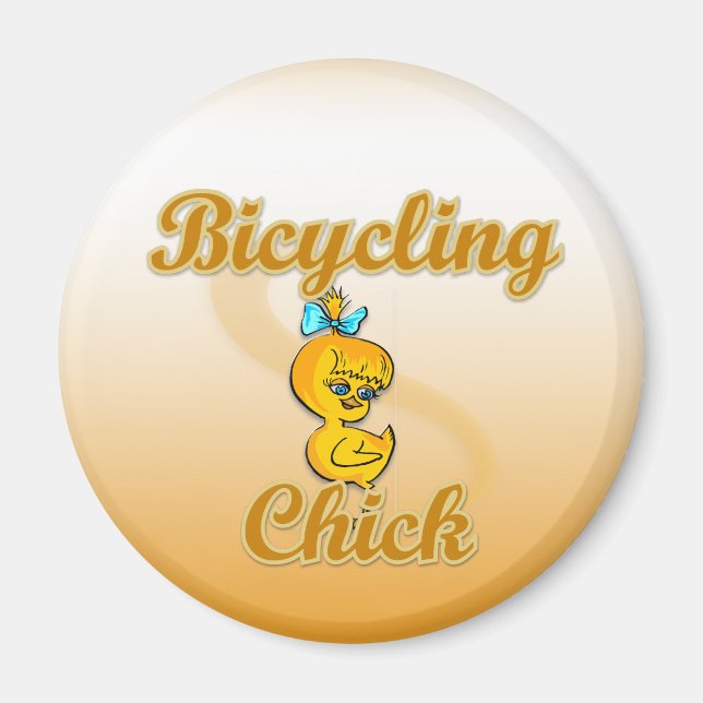 Bicycling Chick Magnet (Front)