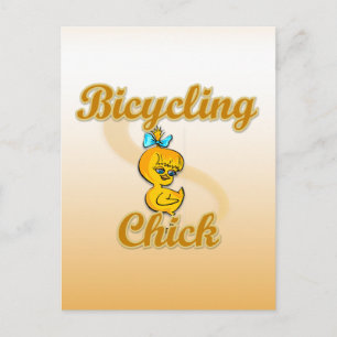 Bicycling Chick Postcard