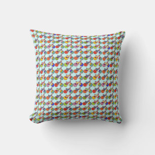 bicycling . colourful bikes cushion