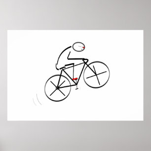 Bicyclist Birthday Poster