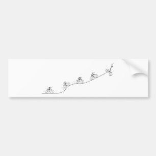 Bicyclist going over the hill bumper sticker