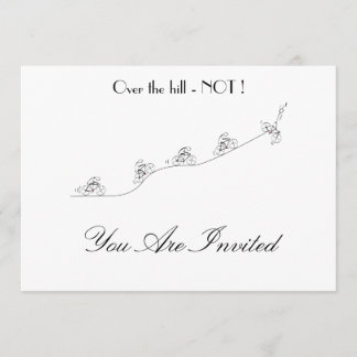 Bicyclist going over the hill customised Invite