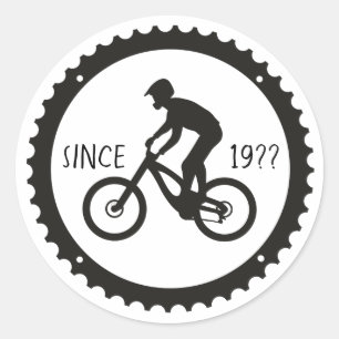 Bicyclist Logo Classic Round Sticker