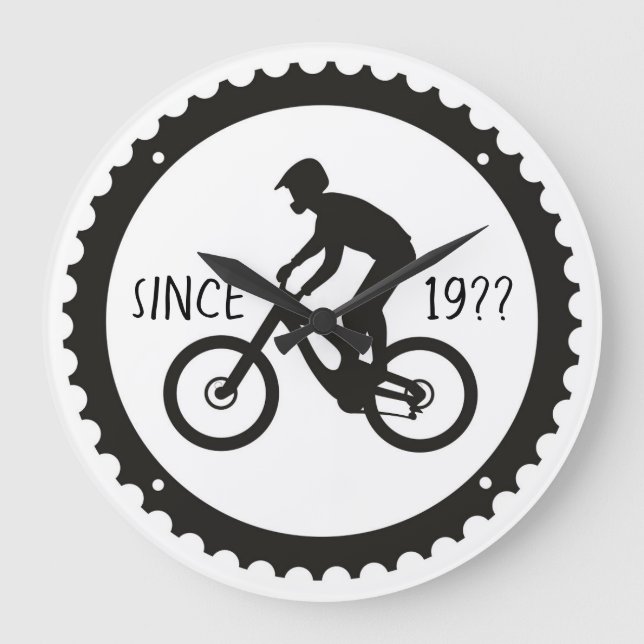 Bicyclist Logo Large Clock (Front)