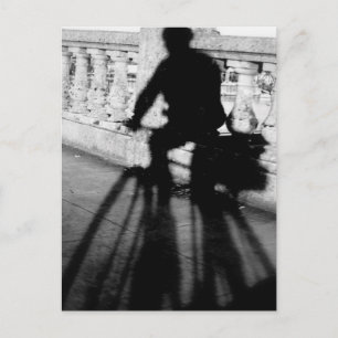 Bicyclist On Burnside Bridge, Portland, Oregon Postcard