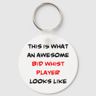 bid whist player, awesome key ring