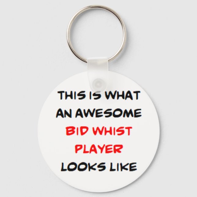 bid whist player, awesome key ring (Front)