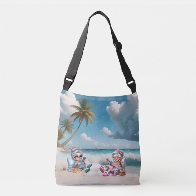 Biddie Buddies Brand Cross Body Beach Bag and Tote (Front)