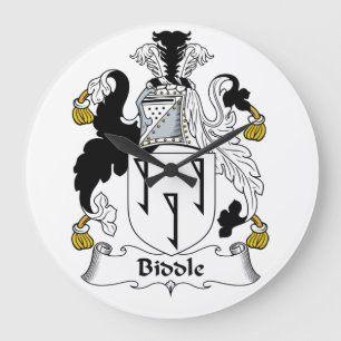 Biddle Family Crest Large Clock