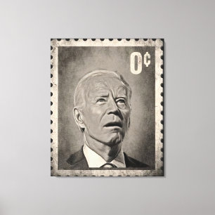 Biden 0 Cent Meme Canvas Art