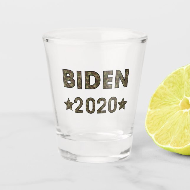 Biden 2020 Camouflage Campaign Shot Glass (Front)