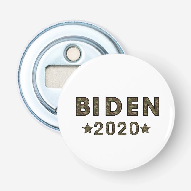 Biden 2020 Camouflage Election Bottle Opener (Front)
