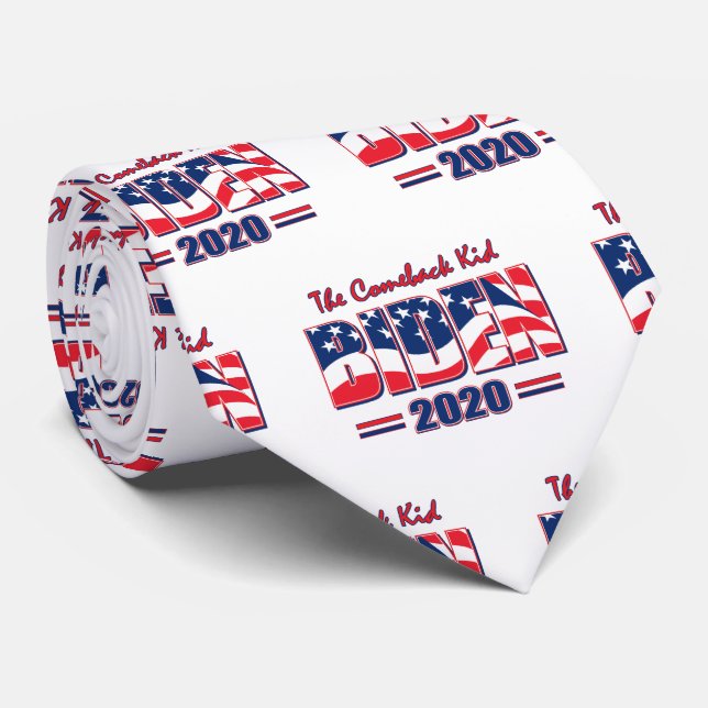 BIDEN-2020-Comeback-Kid Tie (Rolled)