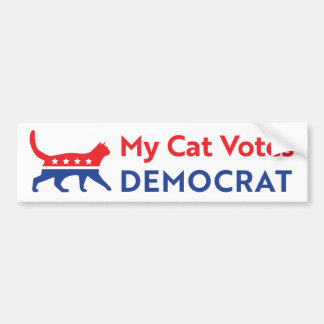Biden 2020 - My Cat Votes Democrat Bumper Sticker