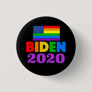 Biden 2020 Rainbow Gay Pride 3 Cm Round Badge