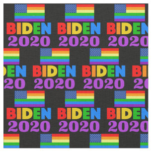 Biden 2020 Rainbow Gay Pride Fabric